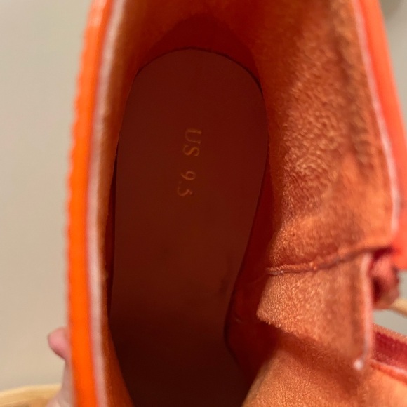 Allegra K Orange High Heel Booties - Size 9.5 - Picture 7 of 9